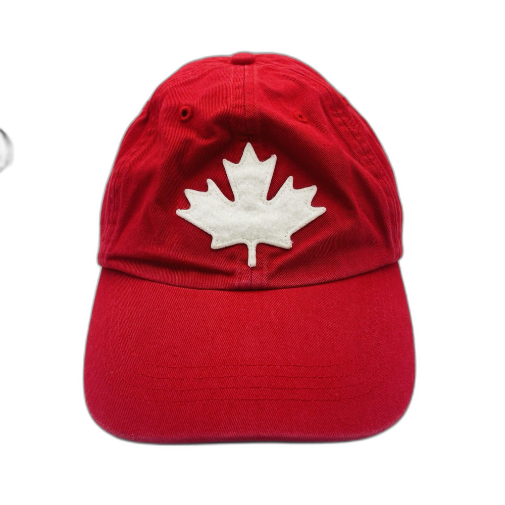 Roots Canada Maple Leaf Adjustable Red Hat Cap